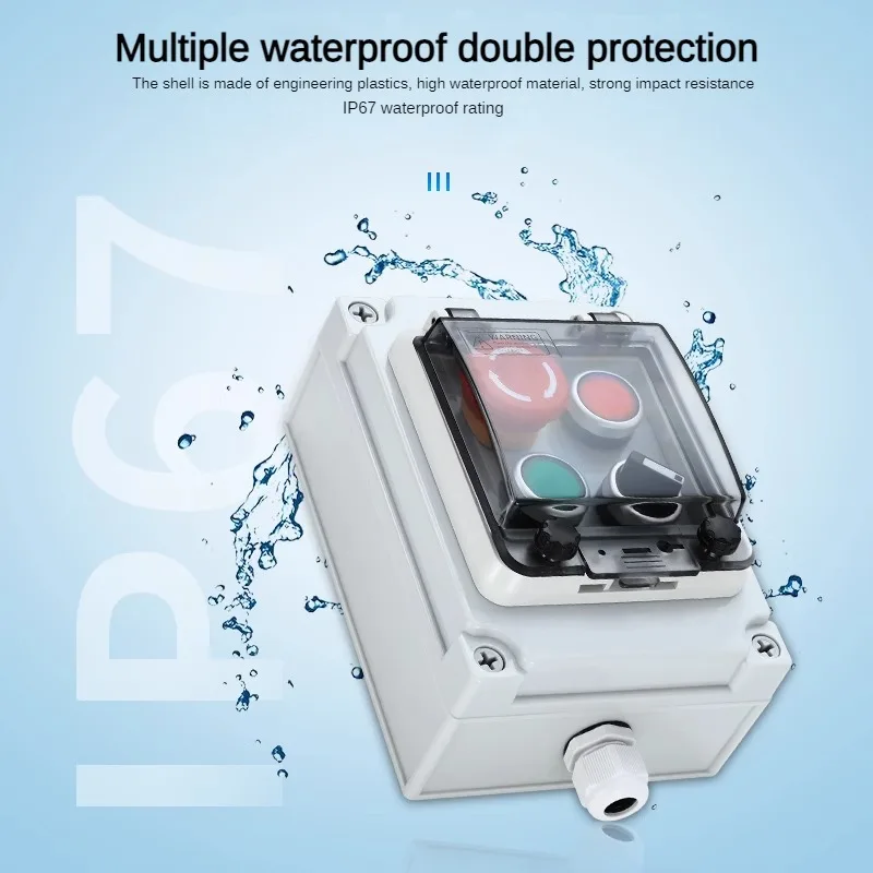 

Emergency stop start stop box. Outdoor waterproof and dustproof button control box, switch box, self resetting junction box