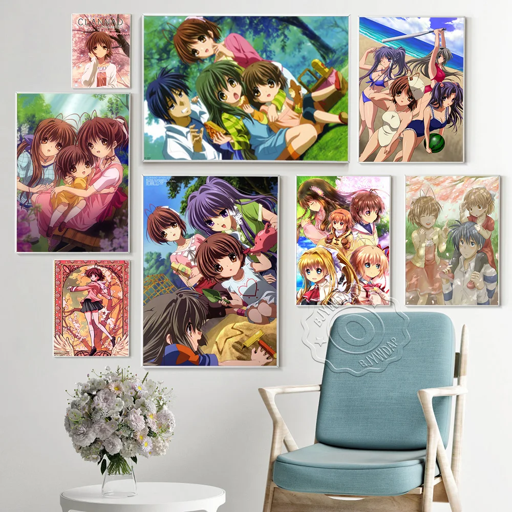 Clannad After Story Japan Anime TV Series Poster Otaku Cartoon Wall Art Canvas Painting Prints Pictures Kid Room Home Decor