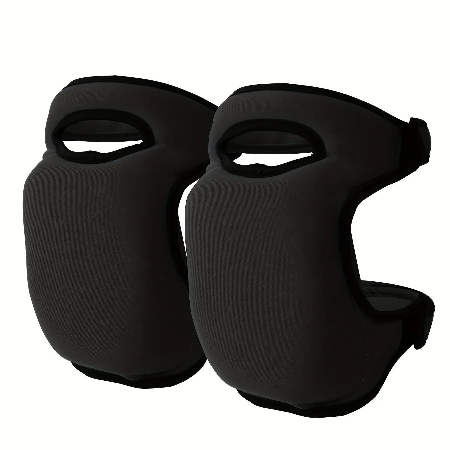 2pcs Extra Thick Memory Foam Gardening Knee Pads - Adjustable Strap, Non-Slip Soft Comfort Protection,  Black, Snug Fit