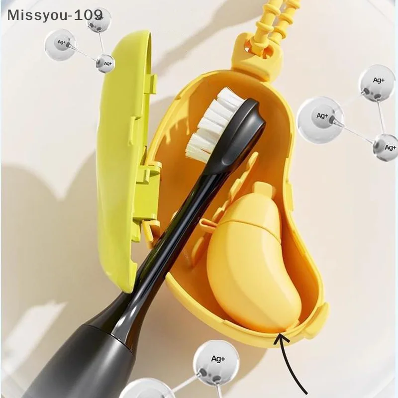 Copri testina per spazzolino con scomparto per dentifricio – Scatola da viaggio portatile per l'igiene e la protezione dalla polvere