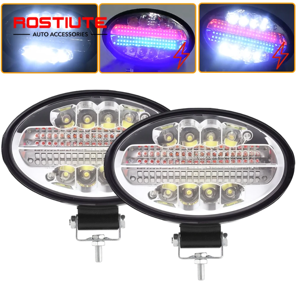 

Светодиодная панель со вспышкой 5,5-дюймовые диодные противотуманные фары, стробоскопы, светодиодные фары, автоматические фары 12-24 В для грузовиков, внедорожников, тракторов 4x4