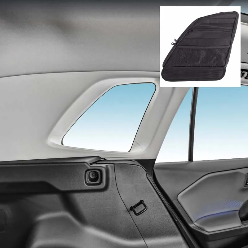 

1piece set Oxford cloth black For Toyota RAV4 Rongfang 2026+ car trunk side window bag tool storage bag modification accessories