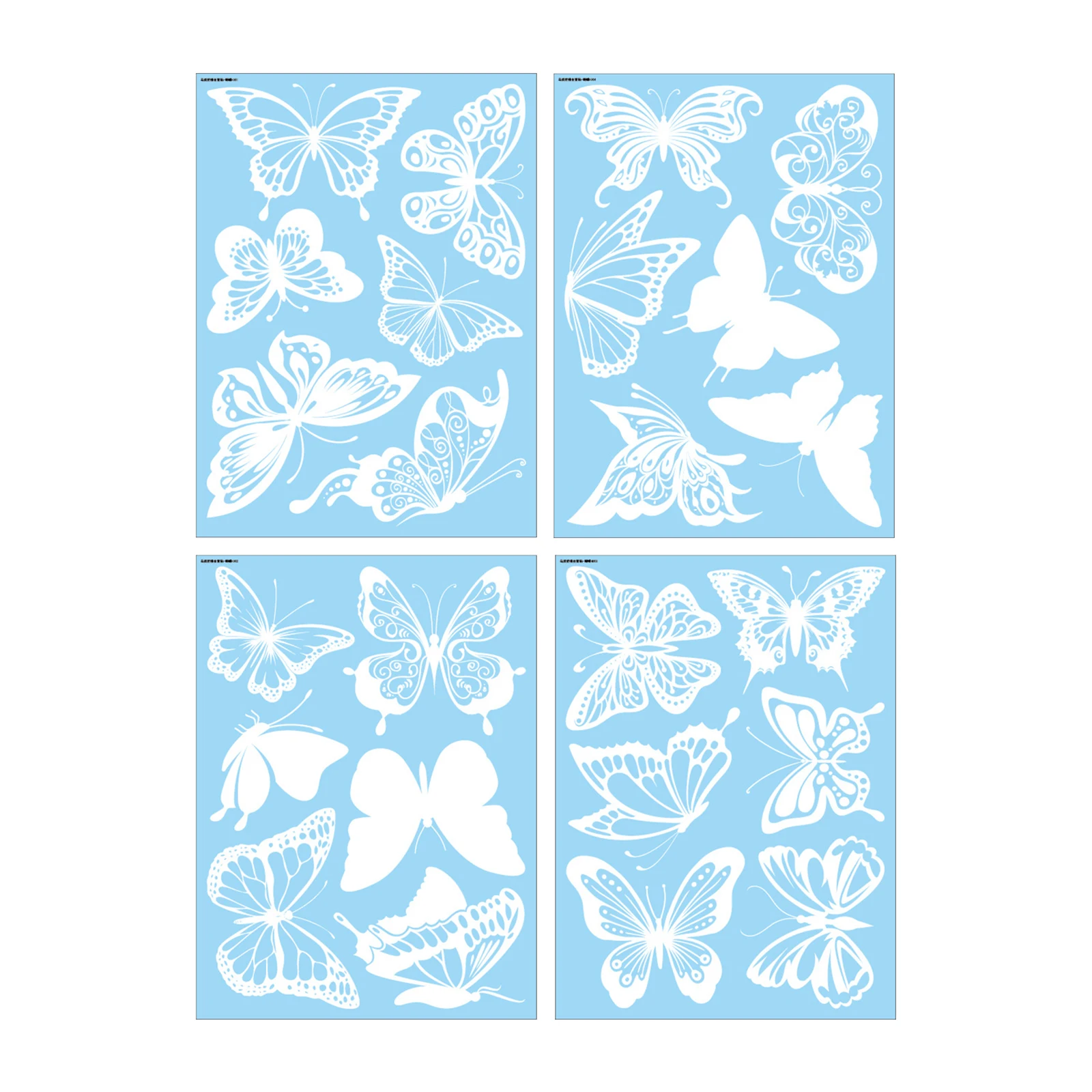 4 Sheets Anti-Collision Window Stickers DIY Leaves Theme Window Clings Removable PVC Glass Stickers for Bird Strikes