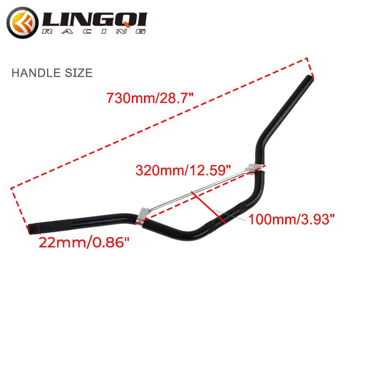 LINGQI Tuning Parts Directional Handlebars Motorcycle Dirt Bike Handlebar 22mm Handle Bar Fit For ATV Off Road Motocross