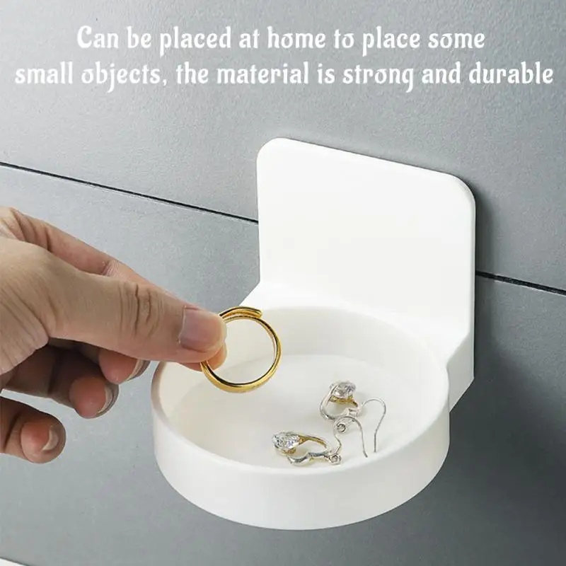 رف تخزين للحمام ذاتي اللصق ، صينية موزع صابون يدوي ، دعامة زجاجة التوابل ، مثبتة على الحائط ، مطبخ #4