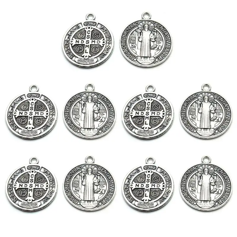 Benedict Evil for Protection 10 Pcs Zinc Alloy for Cross Necklace Dropship