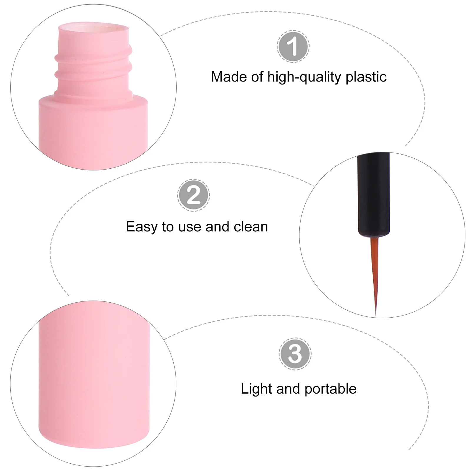 10 pcs Eye Liner Brush Empty Tube Durable Refillable Mascara Container For Eyelash Growth Liquid Cream Storage Portable Makeup