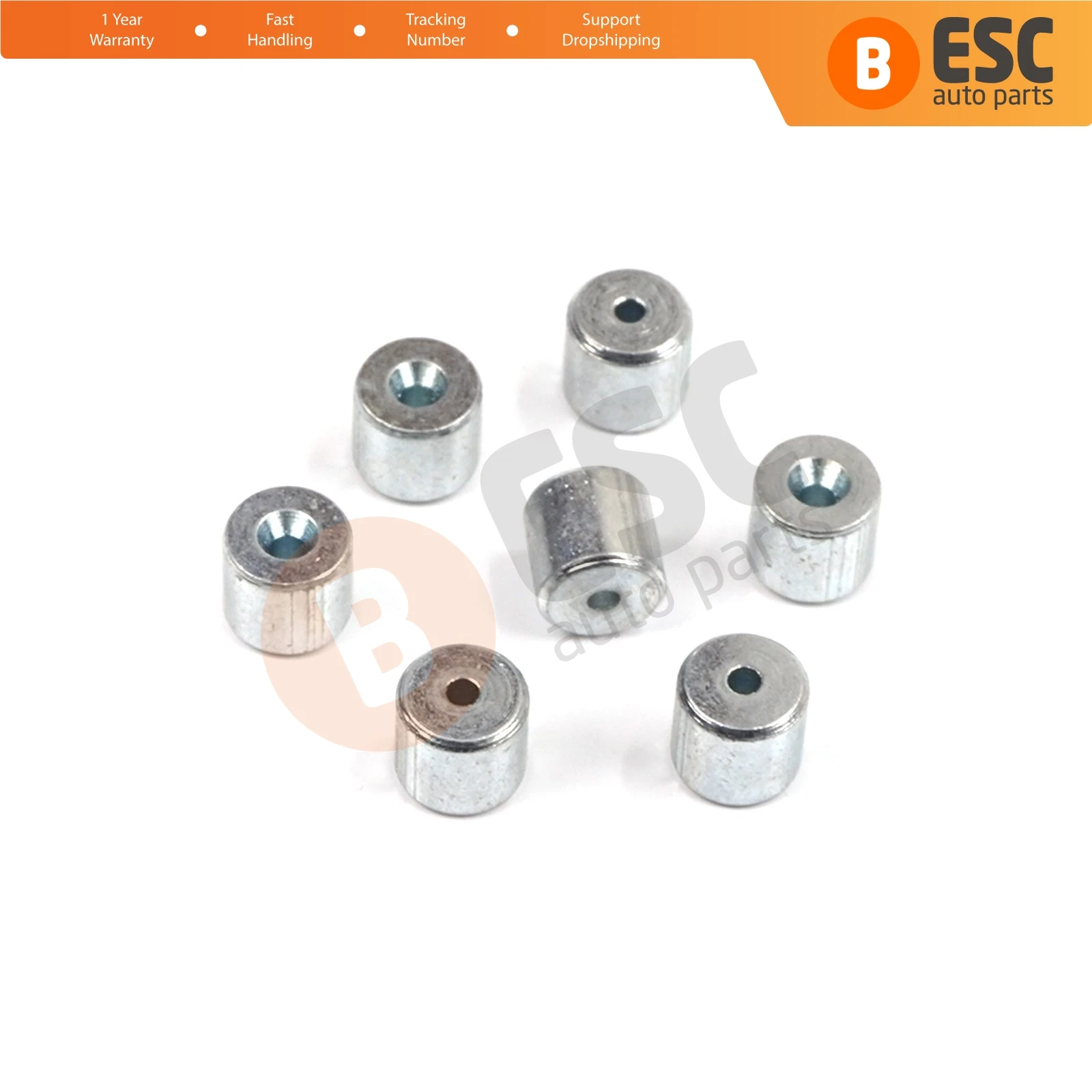 ECR010 100 PCS Car Window Regulator Winder Repair Steel Cable Wire Rope End Fitting Pin Stop Sleeve Crimp Rivet 6x5.45/1.7 mm