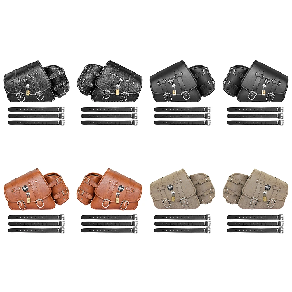 Motorcycle Saddle Bag Side Waterproof Bag Fully Wrapped Rider Bag Thickened Storage Bag Modified Retro