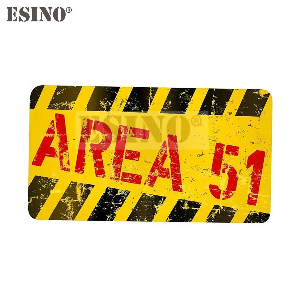 Car Styling Creative Funny Warning Area 51 Alien Zone America Cartoon PVC Decal Waterproof Car Body Sticker Pattern Vinyl