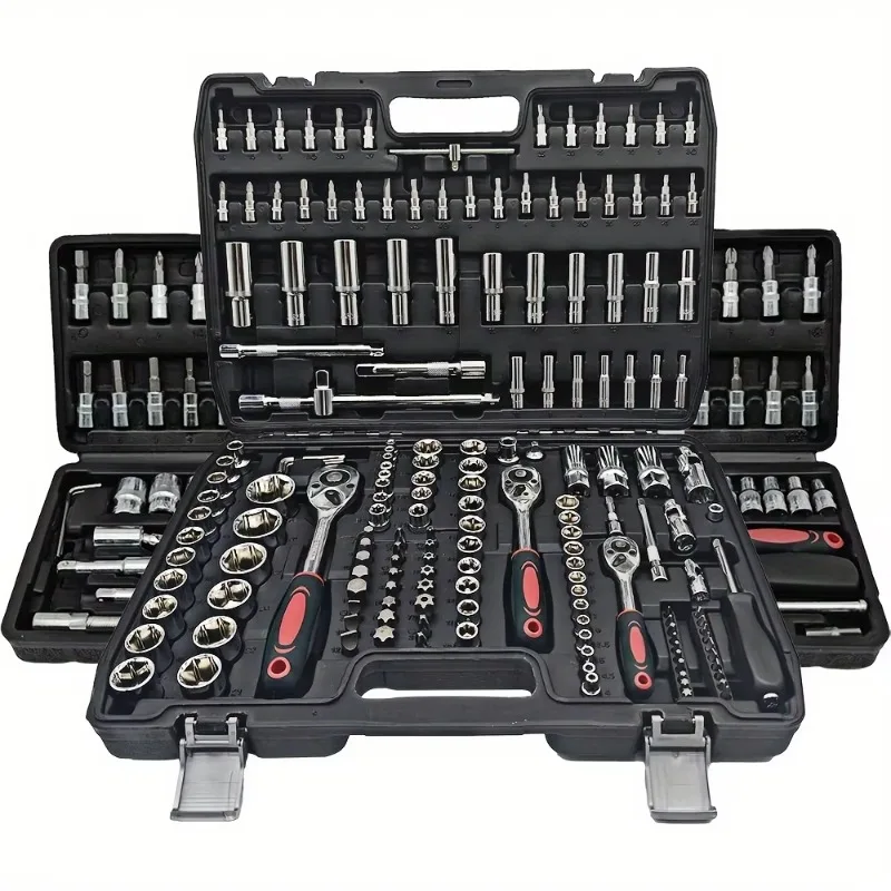 

SXLL 172 Pieces, Repair Machinery Kit, Household Machinery Kit, Bicycle Repair 1/2 "1/4" 3/8 "Drive Depth Standard Socket Tools