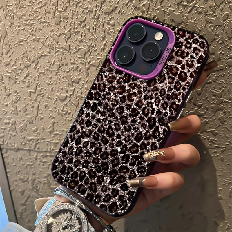 Vintage Leopard Print Design Phone Case For iPhone 17 16 11 12 13 14 15 Pro Max X XS XR 8 7 Plus 17E 16E 17 Air Shockproof Cover