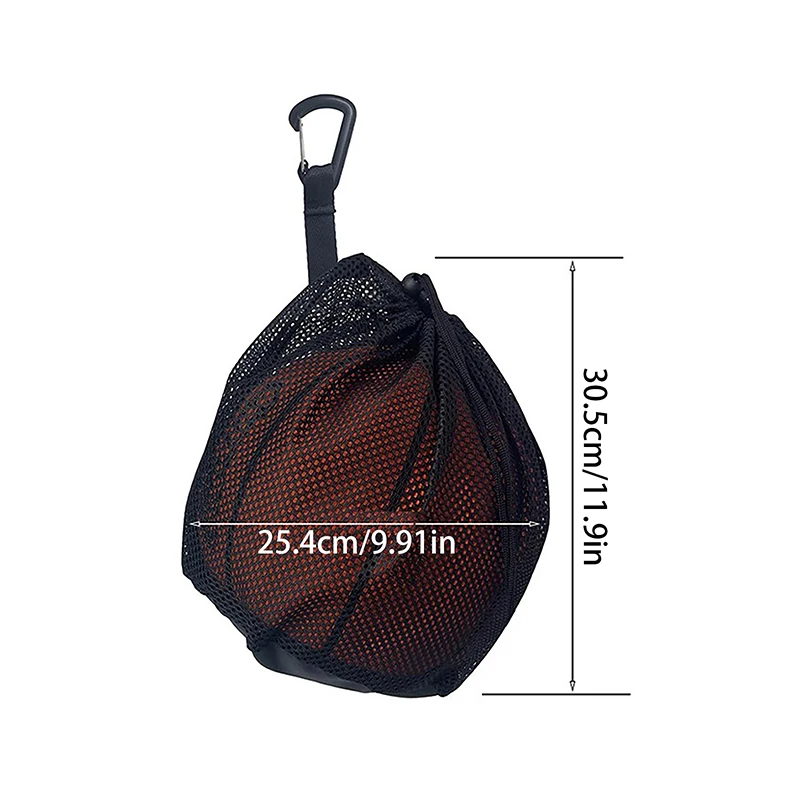 Mochila portátil de basquete com cordão, bolsa de malha para futebol, vôlei, bola, armazenamento, esportes ao ar livre, viagens