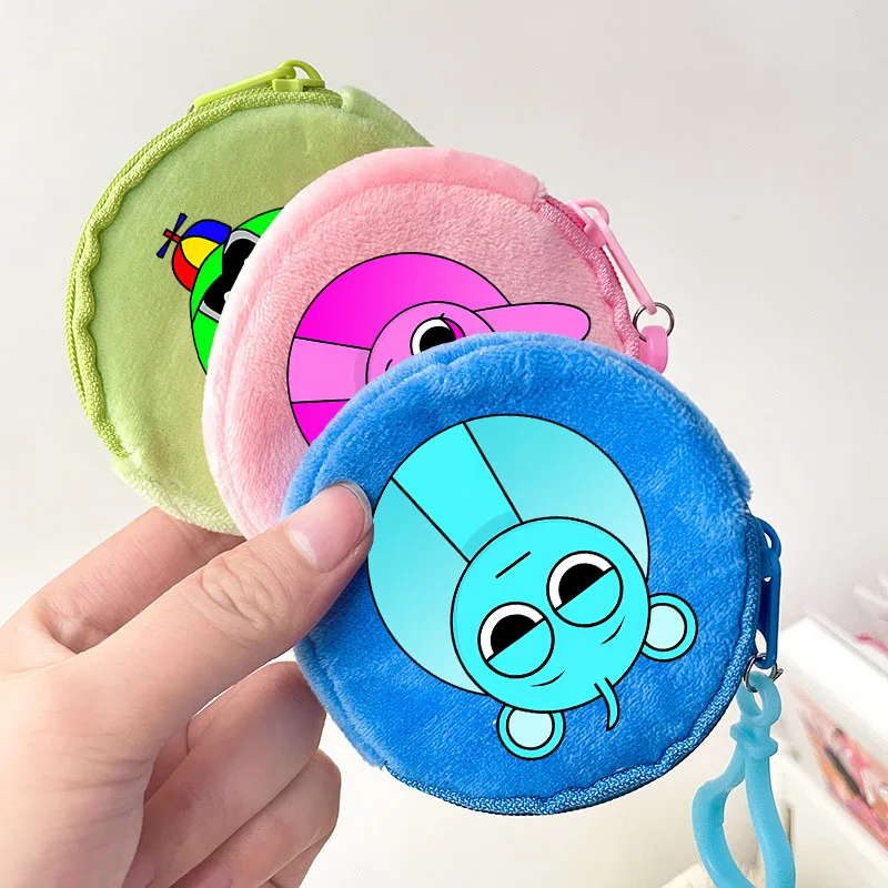 

Мини-кошелек серии Sprunki Candy Clolor Kawaii, кошелек для монет, мультяшная мягкая сумка, кольцо для наушников, сумка для хранения, забавные подарки на день рождения