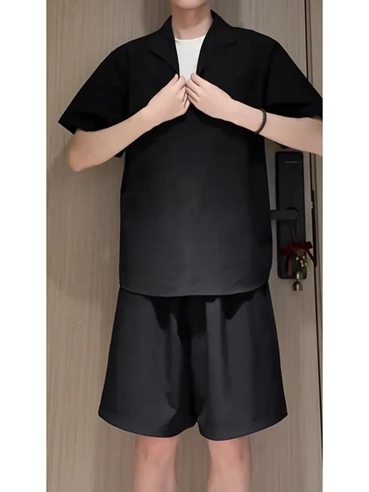 

Cleanfit American Sle Linen Thin Summer Men's Set Cool Haome irt orts Whole Set Faionable Teenage Boy Clothing