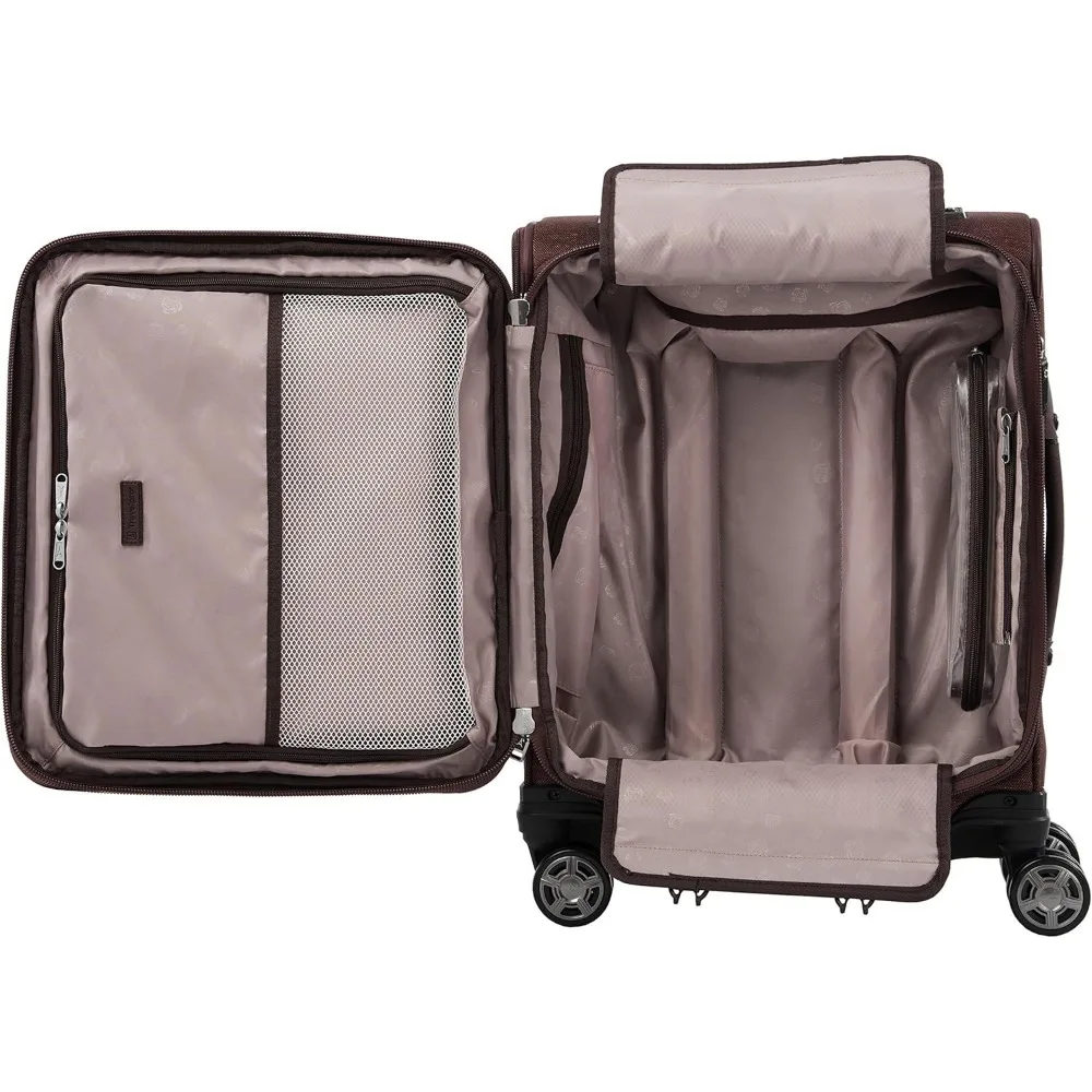 Tas Koper Spinner 8 Roda yang Dapat Diperluas dengan Port USB, Unisex, Ideal untuk Perjalanan Internasional