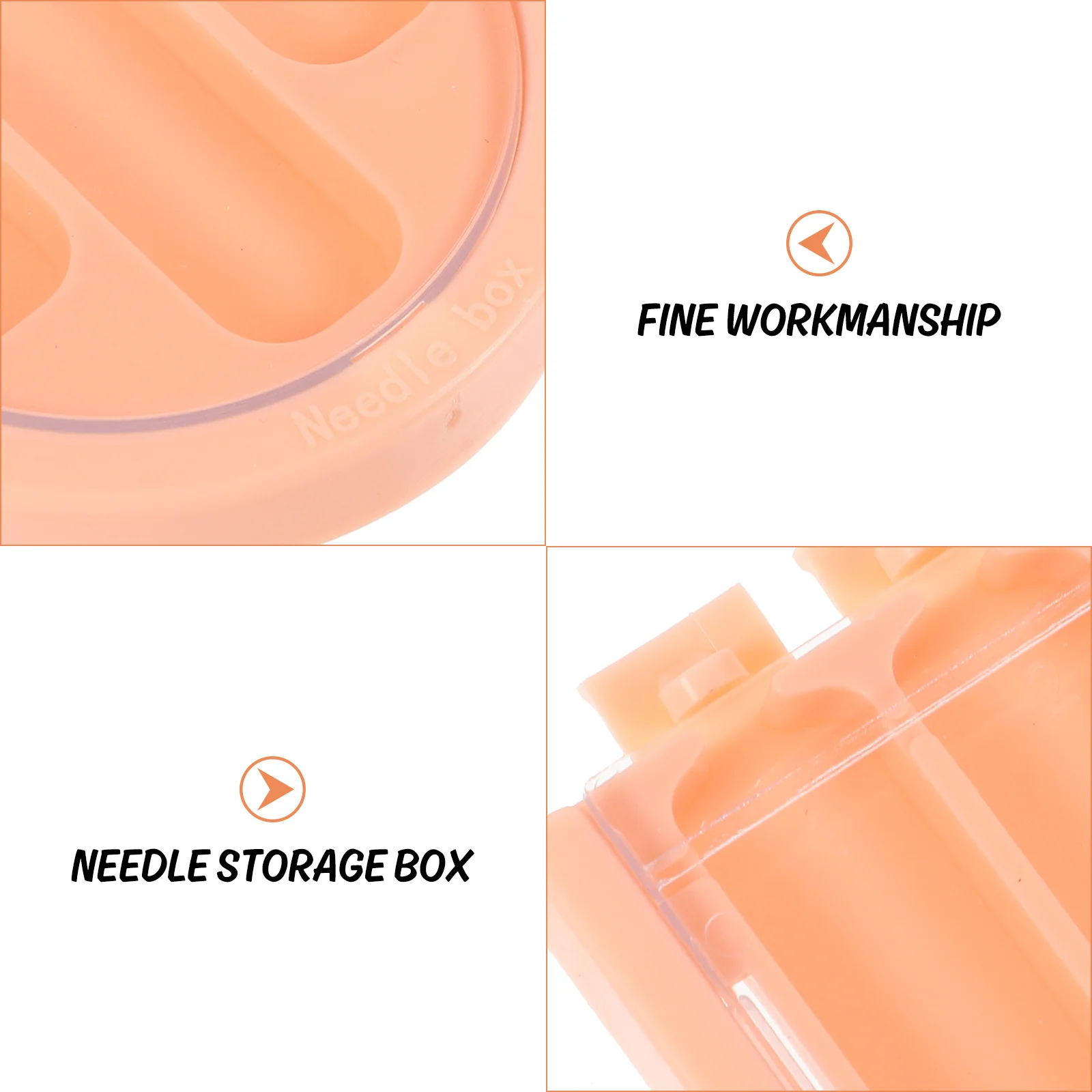 

4Pcs Durable Needle Storage Box Plastic Pin Case Portable Sewing Needle Holder Organizer for Sewing Kit Home Quilting Tools