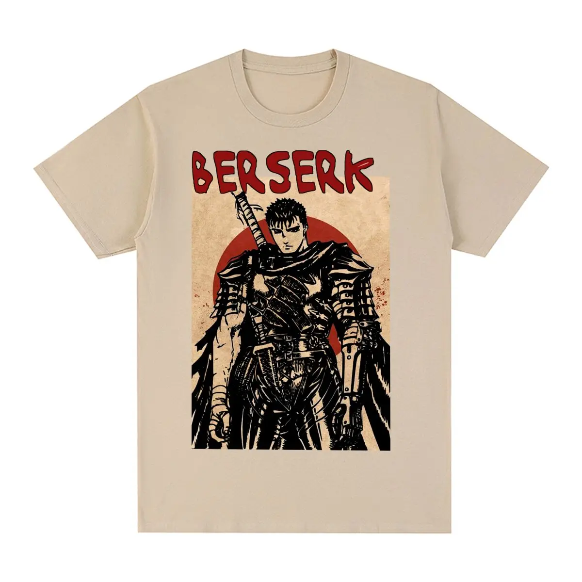 

Berser Japanese Manga Vintage T-shirt Cotton Anime Fashion Funny Men T shirt New Tee Tshirt Womens Tops