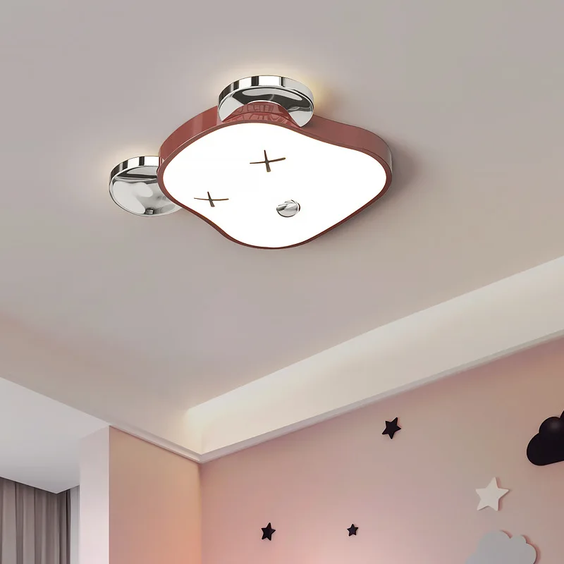 Children's Room Light Violent Bear Eye Protection Cream Wind cartoon Ceiling Light New Boys and Girls Room Light