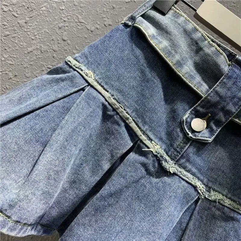 Girls Denim Skirts Vintage Jean Skirt 2024 Blue Denim Skirts For Teenage