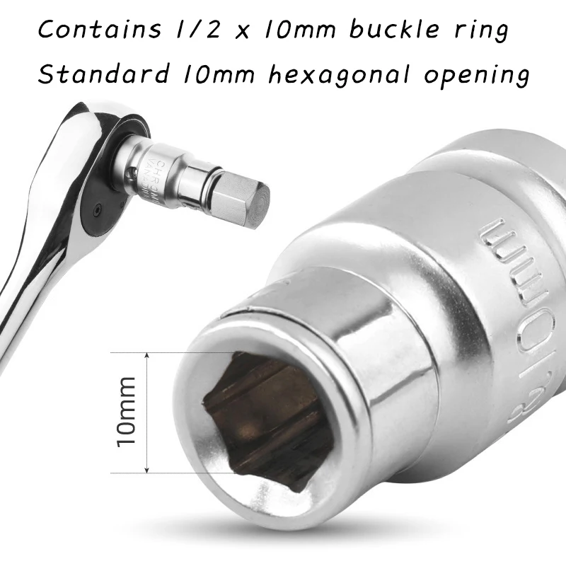 Adaptateur à douille profonde, clé à douille hexagonale, 2,2 à vis, occupation du tournevis 17-19-22-24mm, outils à cliquet, outil à main, perceuse électrique, 1/2 en effet, 6 pièces