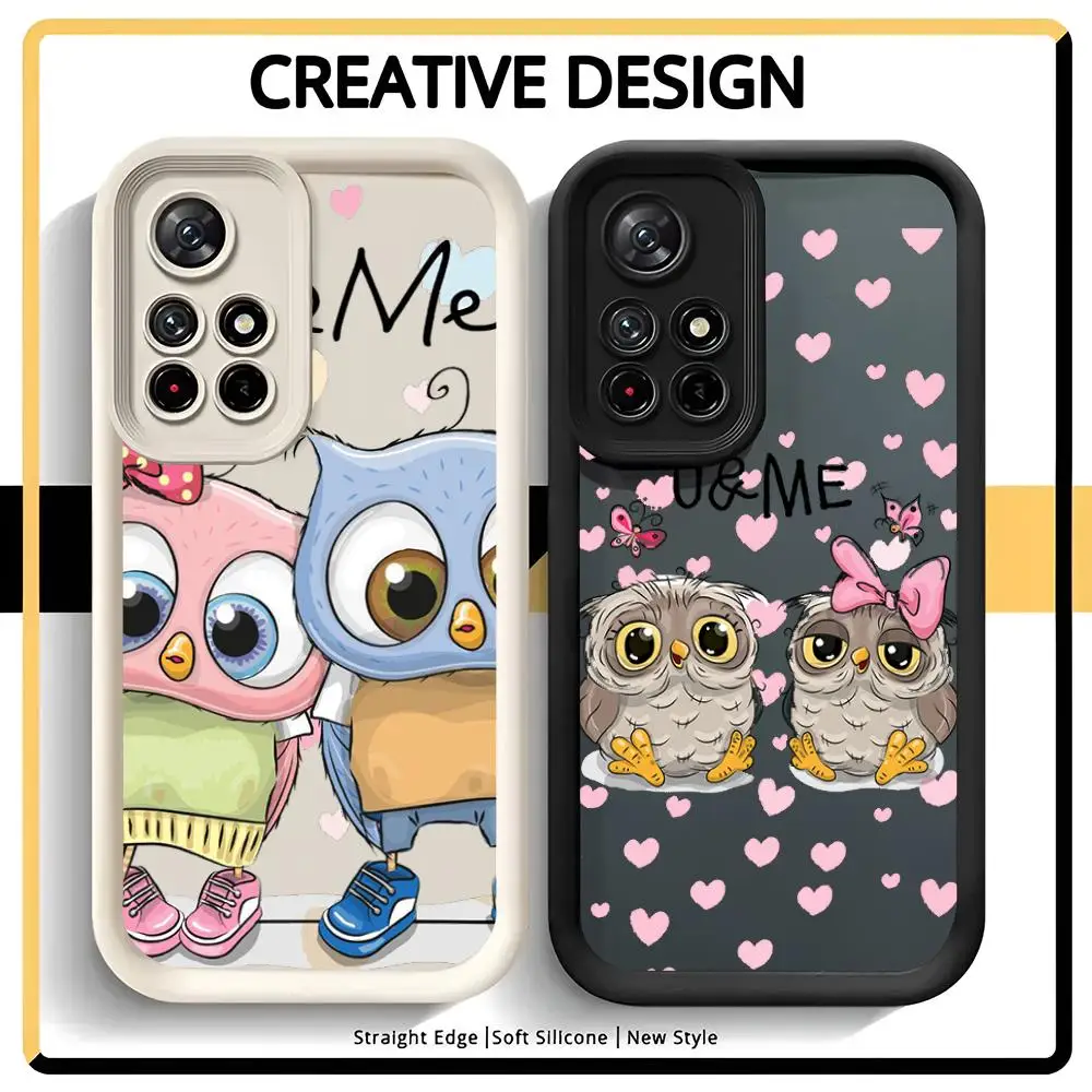 Cartoon O-Owl MINISO Phone Case Eye Ladder For Redmi 10 13Note PRO 13C 4 5G / Xiaomi 14 PRO T POCOX3 5