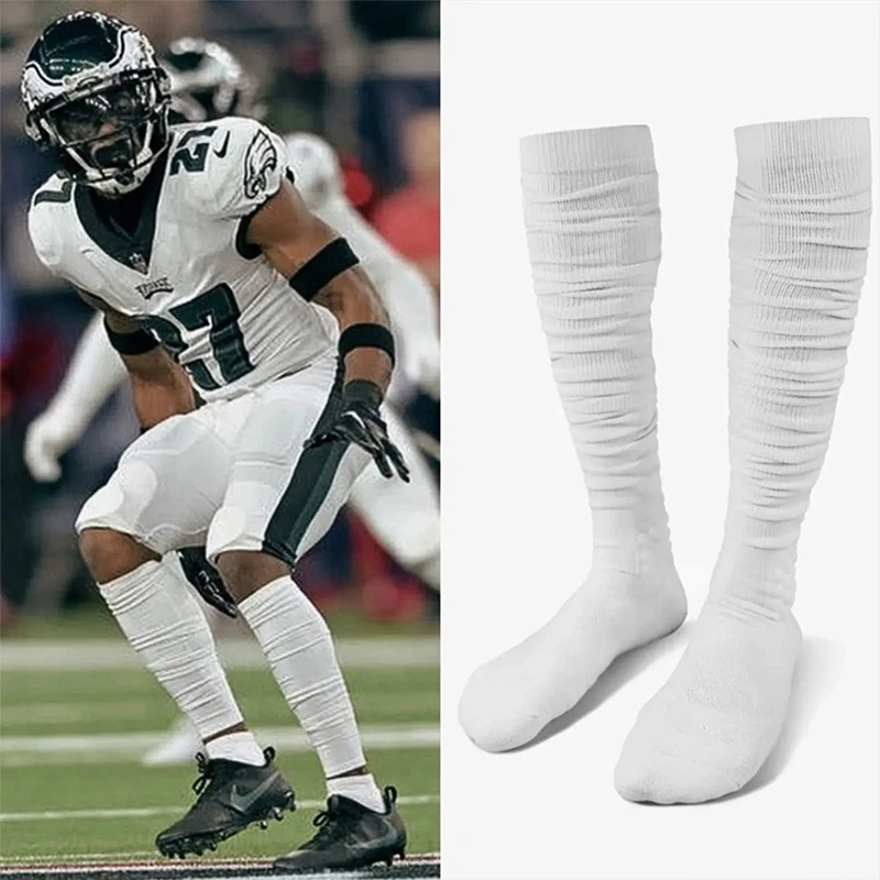 1 Pair Football Socks for Men Women Adults Pile Socks American Football Extra Long Stockings Outdoor Sports Accessories