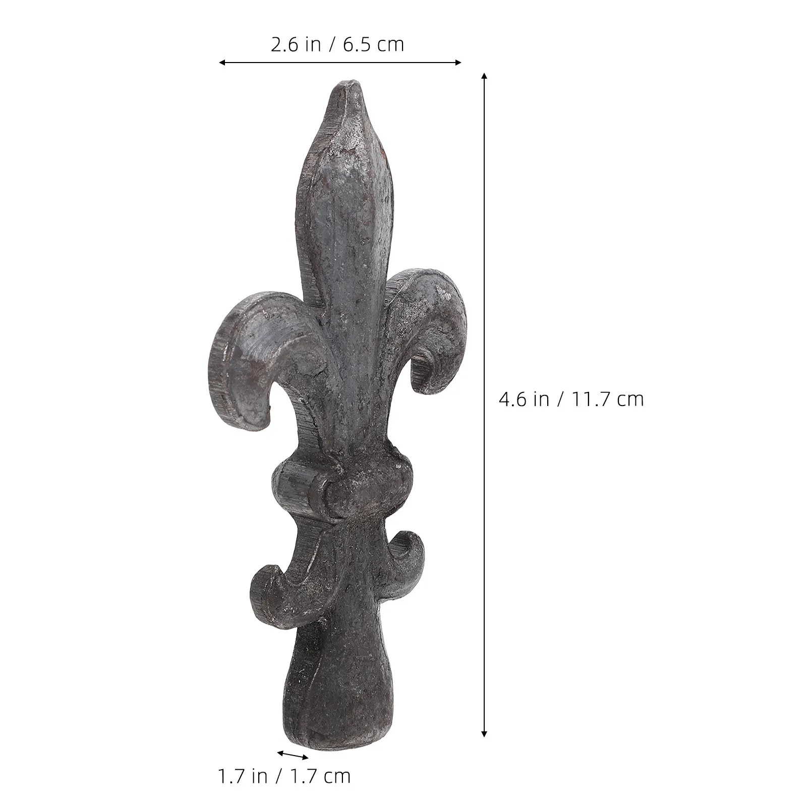 Iron Fence Post Finial Decorative Metal Fence Topper with Pointed for Outdoor Garden Yard Household Railing Finials