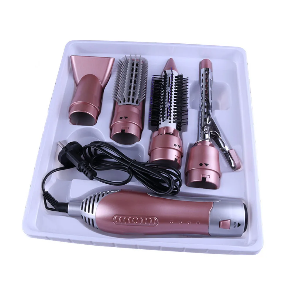 الأيونات السالبة 4 في 1 الهواء الساخن فرشاة مجفف الشعر مشط منفاخ فرش متعددة الوظائف فرد الشباك أدوات التصميم