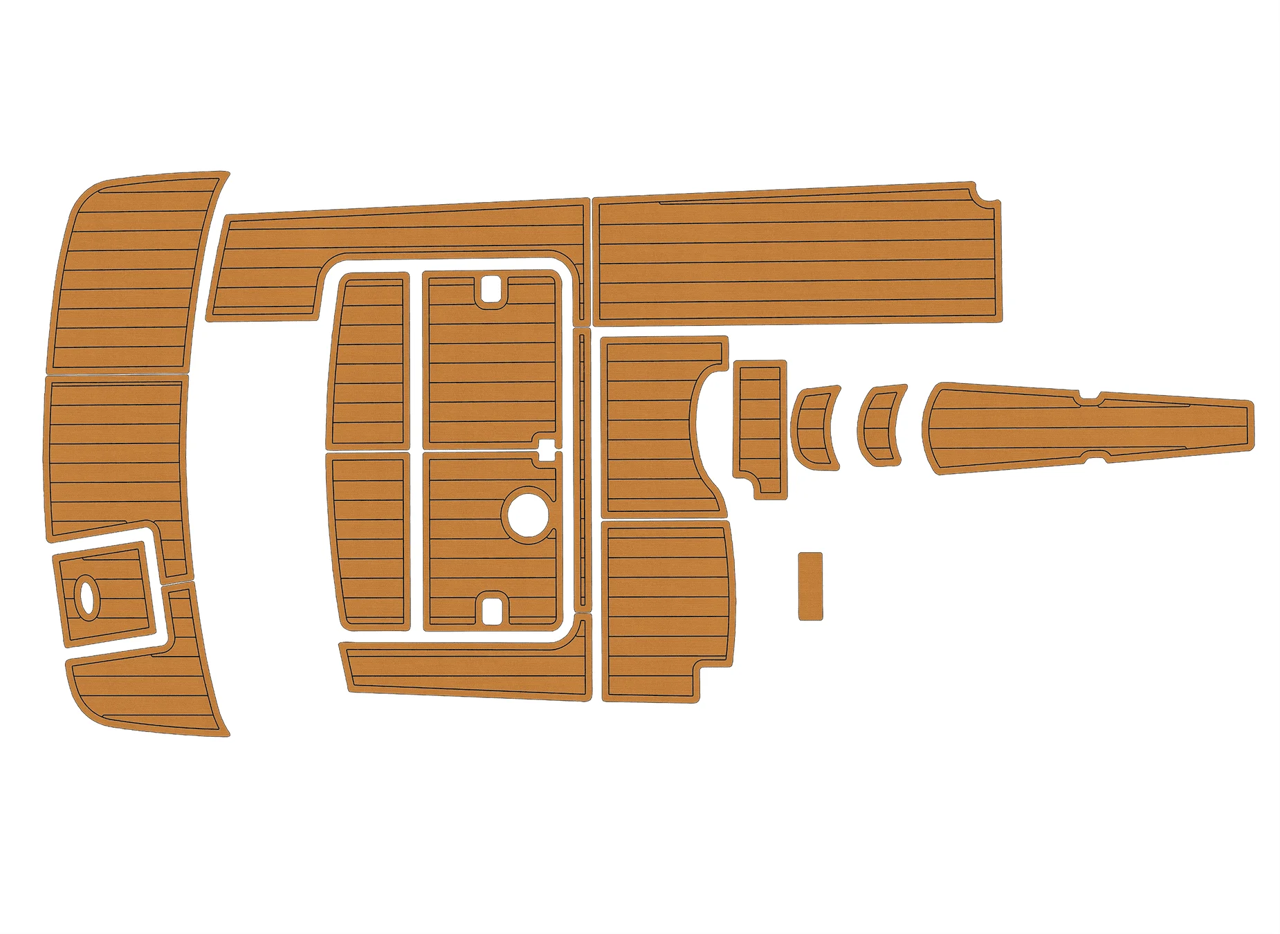 1999-2005 أربعة فوز 268 فيستا كروزر 1/4 "6 مللي متر إيفا رغوة عدم الانزلاق خشب الساج التزيين البحرية حصيرة سيديك جاتورستيب السجاد أرضية بحرية #1