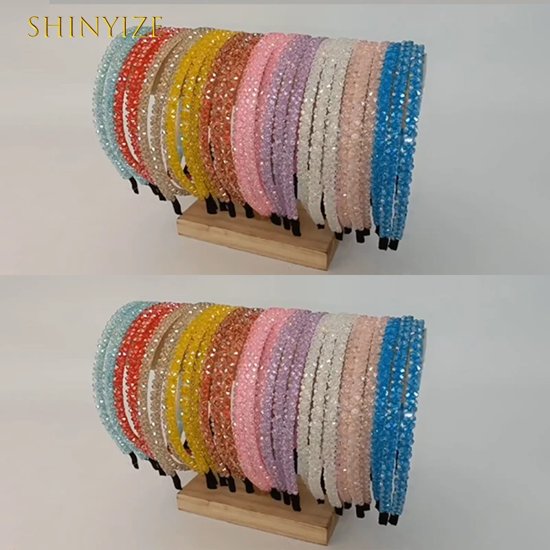 

2Pcs/Lot Glitter Luxury Women Headband With Rhinestone Girls Students Daily Hairband Festival DIY Hair Accessories Women Gift