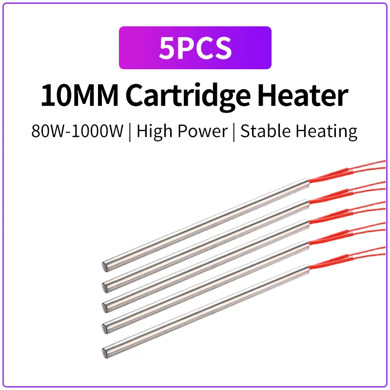 5pcs-10mm-cartridge-heater-80w-1000w-single-head-heating-tube-dry-heating-element-220v-380v-mold-heater-industrial-heating-rod