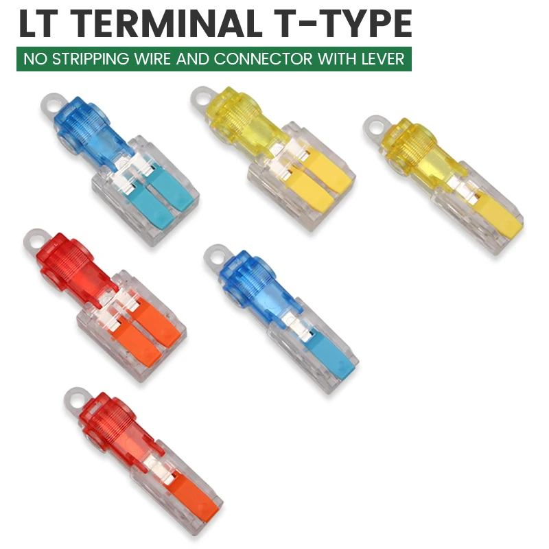 Quick Wiring Connector T-Type Stripping Free Type Branch Splice Terminal Junction box For Electric connections Wire connector