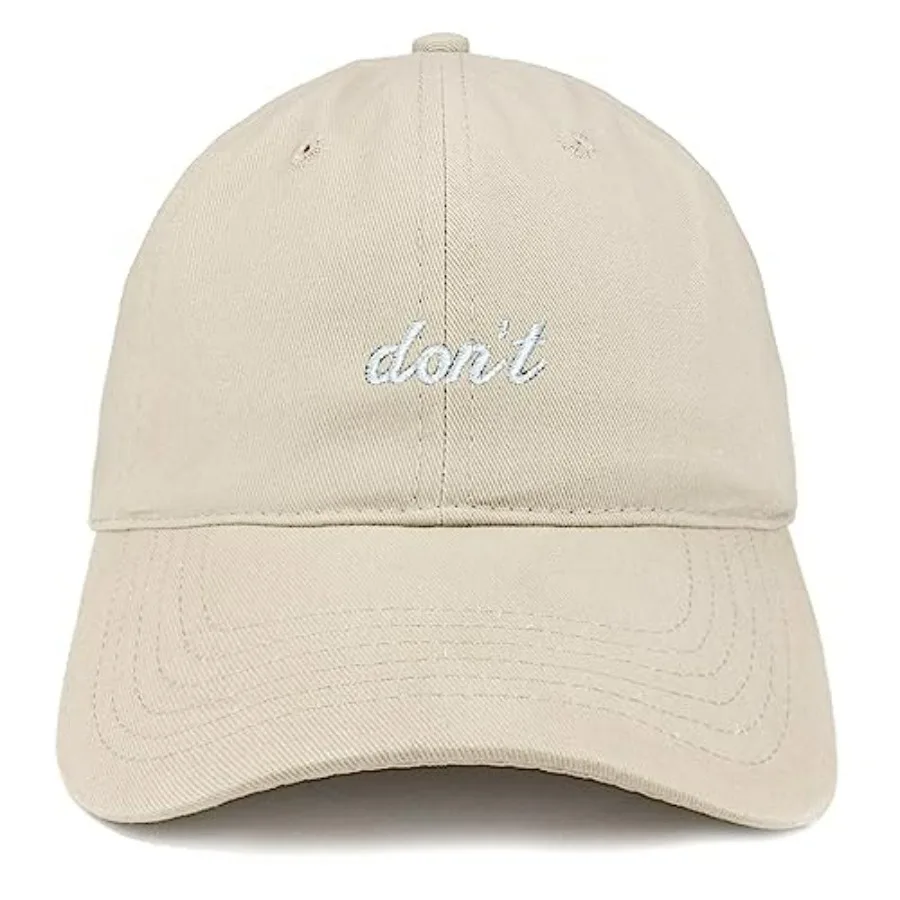 

Trendy Apparel Shop Don't Embroide Brushed Cotton Adjustable Cap Dad Hat