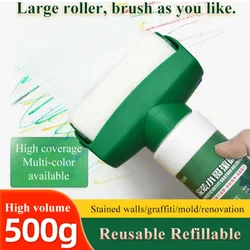 500/1000g White Roller Paint Interior Home Repair White Wall Repair Roller Paint Latex Wall Repair Paste Wall Roller Paint