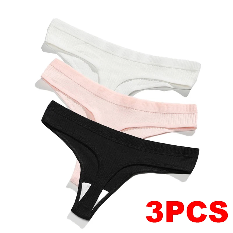 3​pcs Women\'s Panties Female Underwear Thong Seamless Panties For Women Cotton Briefs Sex G-string Low Waist Underpanties Sexy