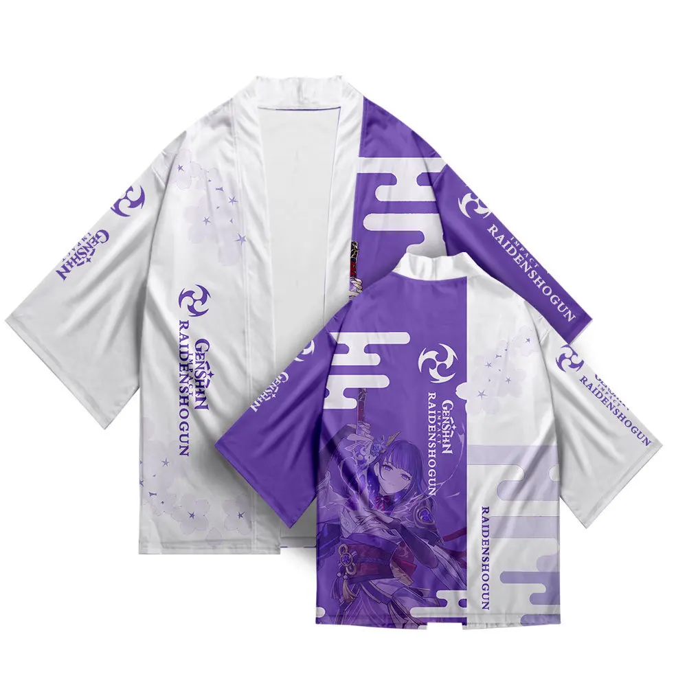 ثلاثية الأبعاد Yuanyuan Yuanshen زاوية كيمونو تأثيري Zhongri طباعة Qingke Lishen الريش المحيطة الطقس الصيف #6