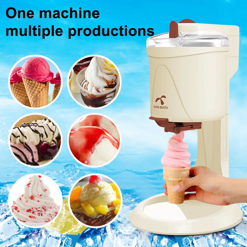 آلة الآيس كريم المنزلية من Beni Rabbit، آلة مخروط الفاكهة للأطفال، آلة الآيس كريم الصغيرة الأوتوماتيكية بالكامل، آلة الآيس كريم الصغيرة