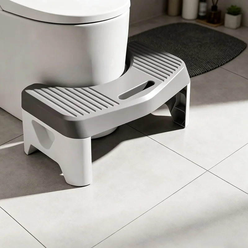 1Pc Bathroom Toilet Stool, Anti Slip Thickened Squat Aid Foot Stool, Comfort Toilet Footrest for Adults Kids Pregnant Women