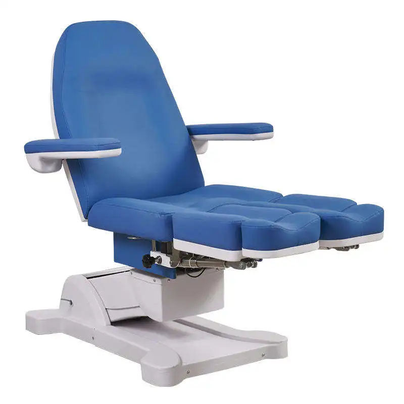Electric Adjustable Massage Bed With Metal Frame And Synthetic Leather For Salon Spa Therapy