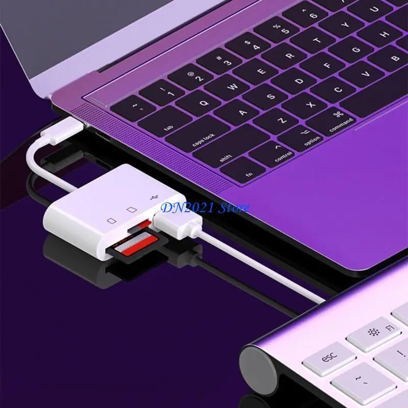 F3KE USB OTG Card Reader Flash Drive High-speed USB MicroB Universal OTG TF Adapter Type-C for Phone Computer