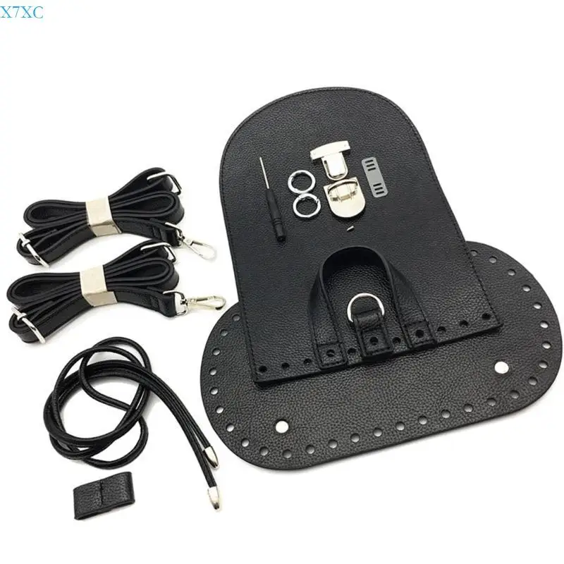 

X7XC Backpack Making Kits PU Leather Craft Bag Making Set Knitting Crochet Sewing Kits Handmade Bag Accessories for Woman