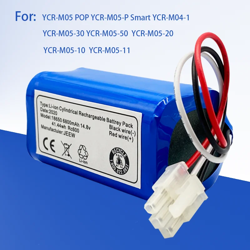 14.8v 2800-6800mah Li-ion Battery for Iclebo Art YCR-M05 Pop YCR-M05-P Smart YCR-M04-1 YCR-M05-10 YCR-M05-30 YCR-M05-50