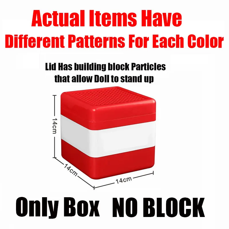 Caja de almacenamiento de bloques de construcción magnéticos, cubo de almacenamiento de bloques de juguete para aperitivos, contenedor organizador de plástico, juguetes de montaje DIY para regalo de niños