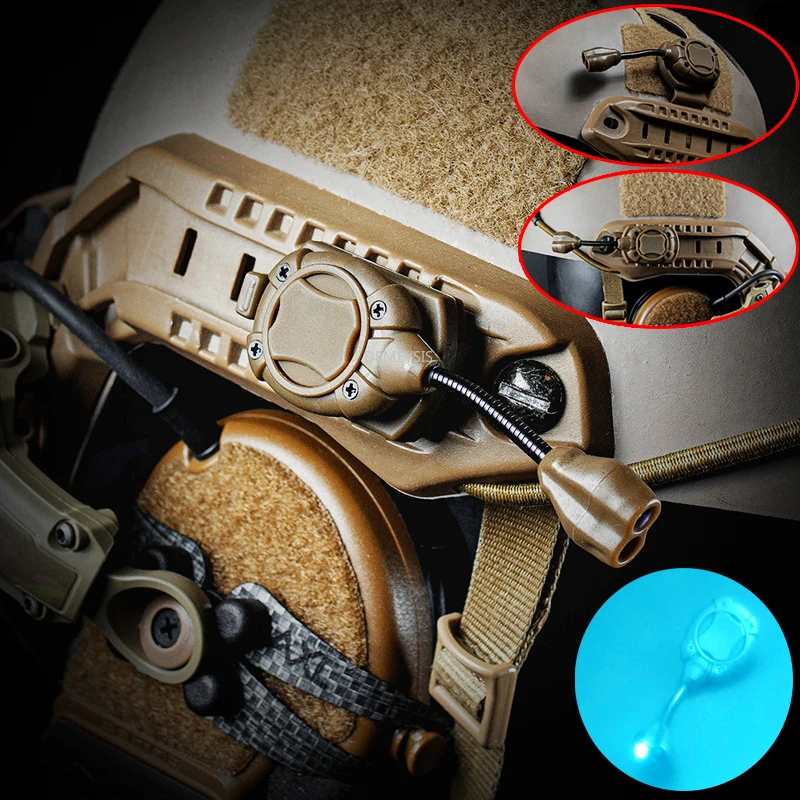 Tactical Helmet Lamp 3 Mode IR Laser LED Flashlight Multifunctional Personal Lighting System Hunting Helmet Signal Light