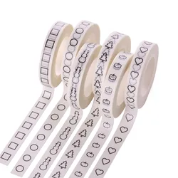 1 Roll Square Washi Tape Sticky Masking Tape Hand Tear Adhesive Paper Washi Tape Book Adhesive School Office Stationery Supplies