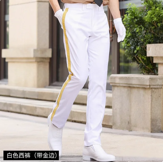 

Men's Ironless Business Straight Leg Suit Pants Aviation Pilot Sailor Pants