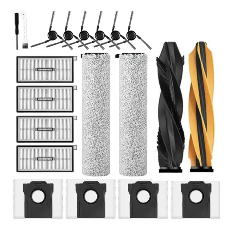 

【КОМПЛЕКТ】15 шт. для робота-пылесоса Dreame MOVA Z60 Ultra: основная щетка, ролик, насадка для влажной уборки, мешки для сбора пыли, боковые щетки, HEPA-фильтр, насадка для вакуумной уборки