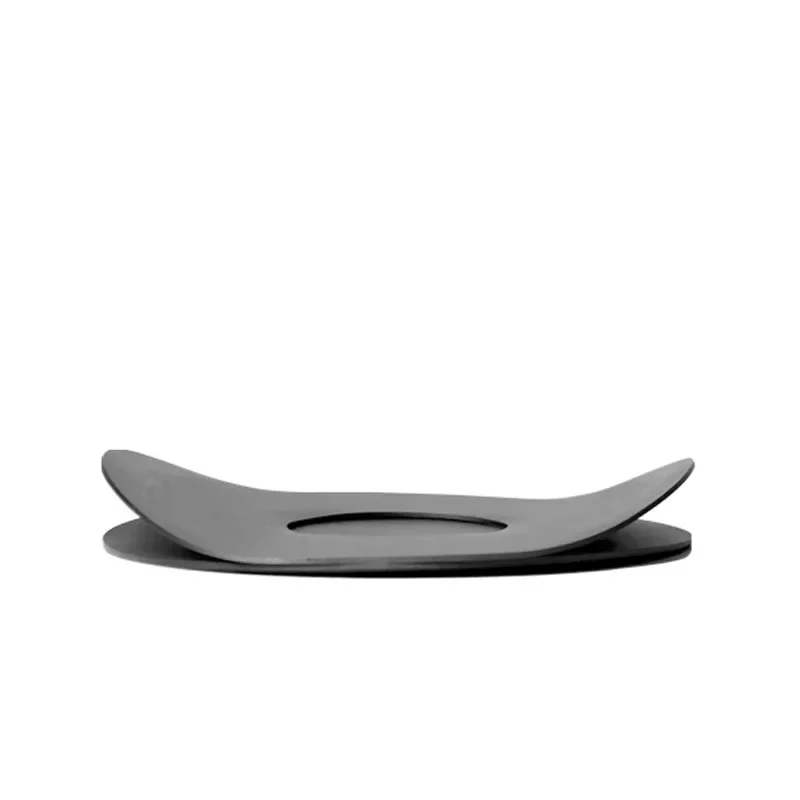 

Modern light luxury black metal geometric tray high-end model room living room entrance tray living room dining accessories