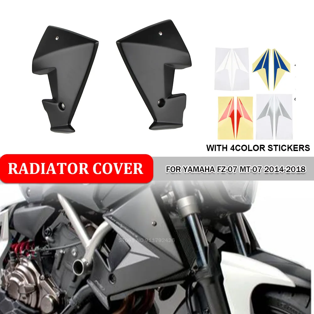 

Radiator Side Plastic Guard Cover For Yamaha MT07 FZ-07 FZ07 2014 15-2018 Radiate Panels Frame Protection Shelid Fairing Spoiler